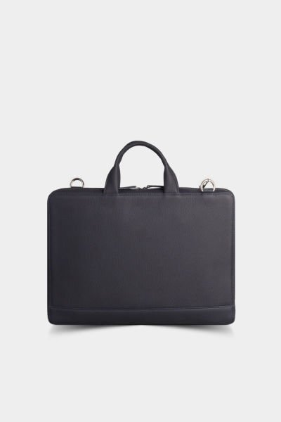 Guard Navy Blue Leather Special Production Laptop and Briefcase