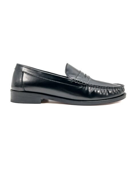 Punta Black Genuine Leather Classic Men's Shoes