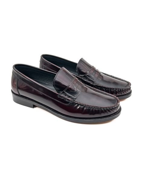 Punta Burgundy Genuine Leather Classic Men's Shoes