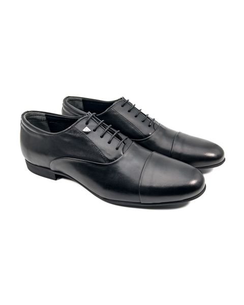 Thessaloniki Black Genuine Leather Men's Classic Shoes