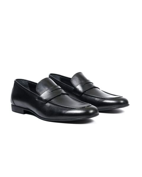 Tenor Black Genuine Leather Classic Men's Shoes