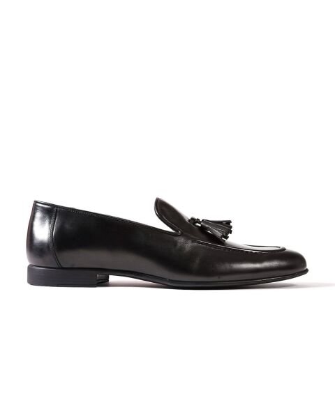Seranad Black Genuine Leather Classic Men's Shoes