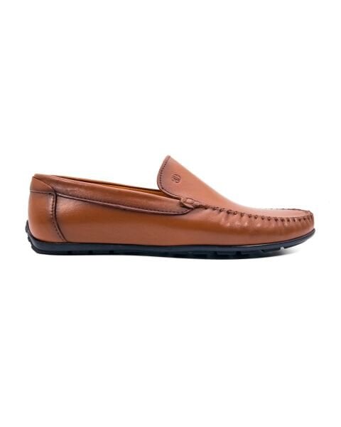 Black Tan Genuine Leather Men's Loafer Shoes