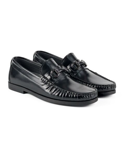 Romance Black Patent Leather Genuine Leather Classic Men's Shoes