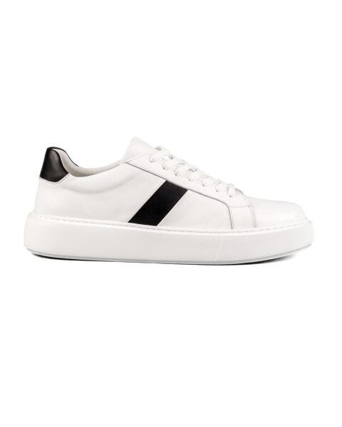 Fazer Beyaz-Siyah Hakiki Deri Erkek Spor (Sneaker) Ayakkabı