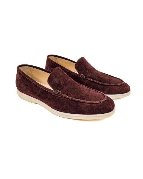 Allegro Dark Brown Genuine Suede Leather Men's Loafer Shoes