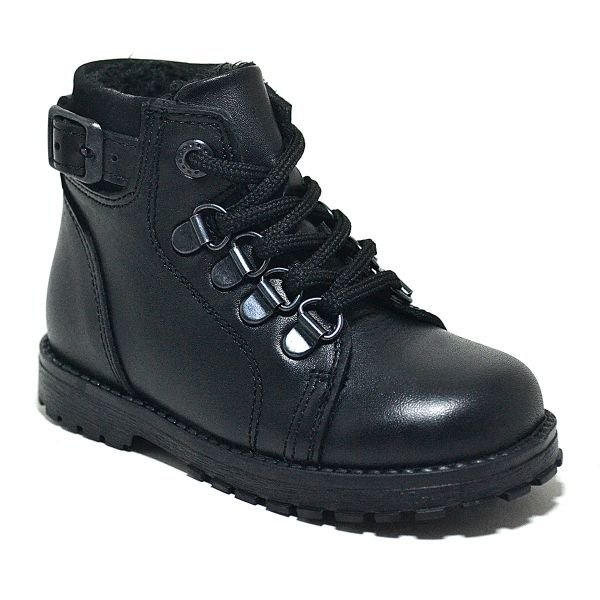 Черные ботинки Rakerplus Griffon из натуральной кожи на молнии для маленьких мальчиков