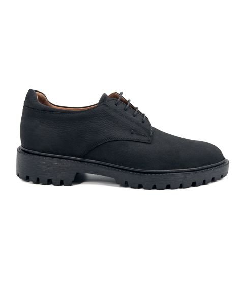 Assos Black Orjînal Nubuck Leather Casual Shoes mêran