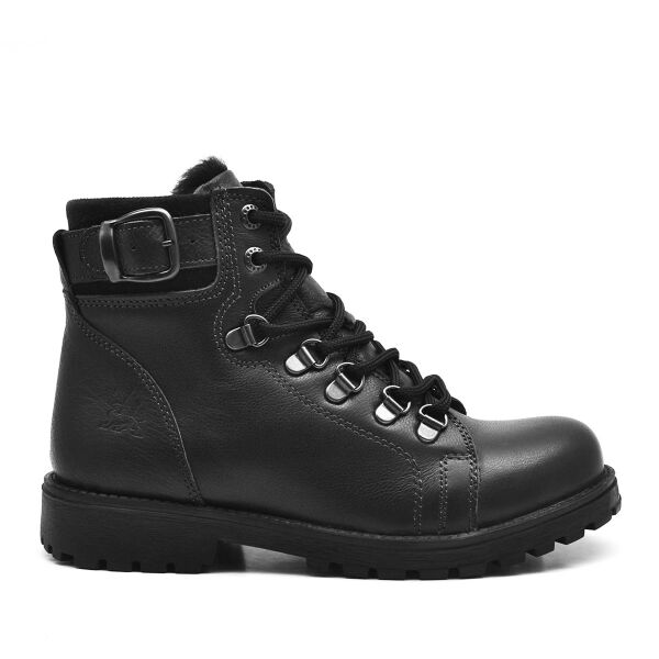 Rakerplus Griffon Genuine Leather Black Zipper Kids Boots