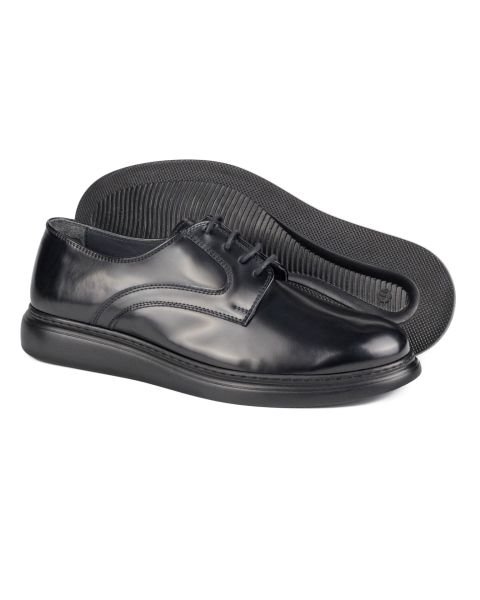 Beat Siyah Açma Hakiki Deri Günlük Klasik Erkek Ayakkabı