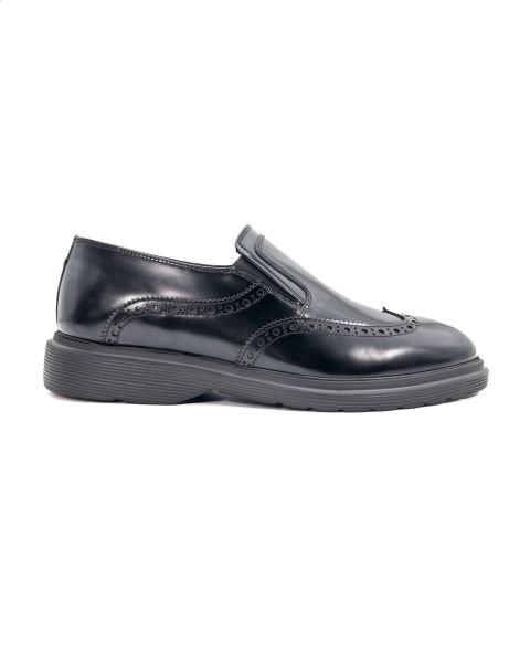 Akor Black Opening Genuine Leather Casual Classic Shoes Men