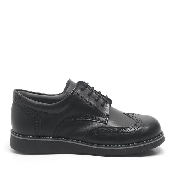 Rakerplus Hidra Black Matte Lace-Up Classic Boys Shoes