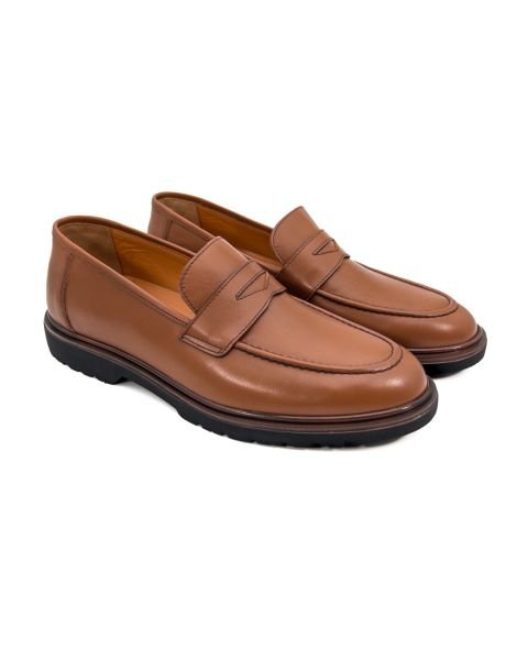 Baroque Tan Genuine Leather Casual Classic Shoes Men