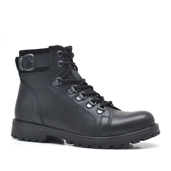 Rakerplus Griffon Genuine Leather Black Zippered Boots