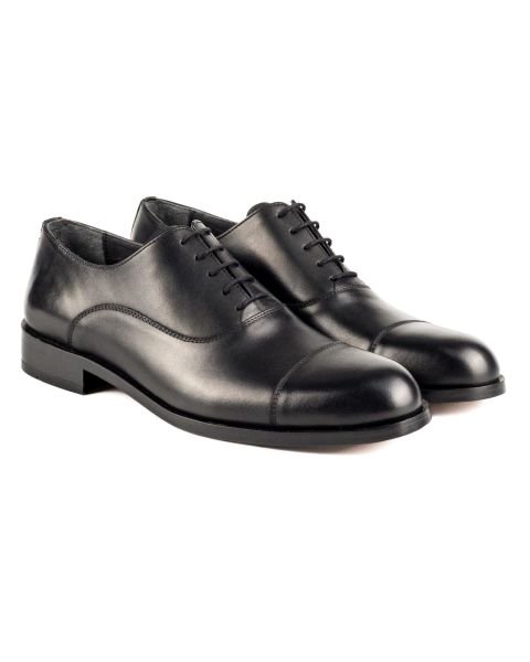 Maestro Black Genuine Leather Classic Men's Shoes