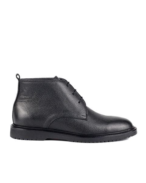 Kaçkar Black Genuine Leather Men's Boots