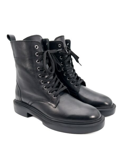 Spil Black Genuine Leather Men's Boots