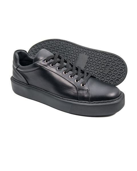 Breva Siyah Hakiki Deri Erkek Spor (Sneaker) Ayakkabı