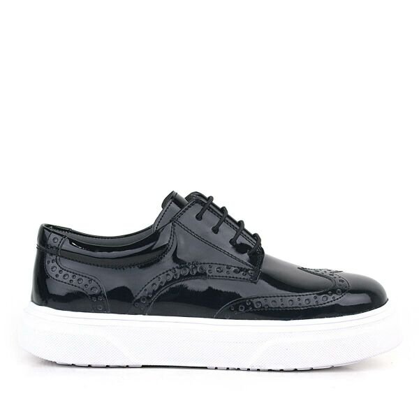 Rakerplus Black Patent Leather Spî Sole Oxford Zarokan Classic Shoes