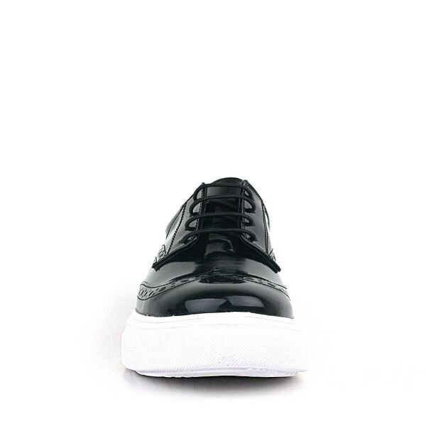Rakerplus Siyah Rugan Beyaz Taban Oxford Çocuk Klasik Ayakkabı