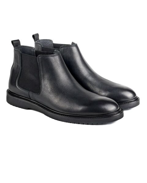 Черные мужские ботинки из натуральной кожи Anzer