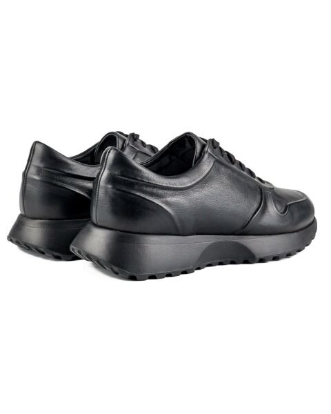 Vstrom Siyah Hakiki Deri Erkek Spor (Sneaker) Ayakkabı