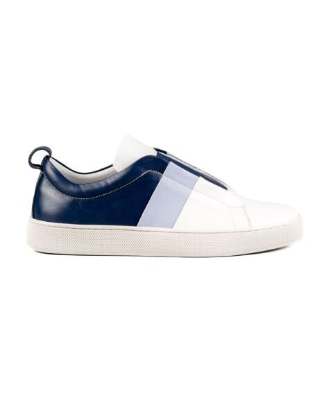 Varadero Lacivert-beyaz-mavi Hakiki Deri Beyaz Taban Erkek Spor (Sneaker) Ayakkabı