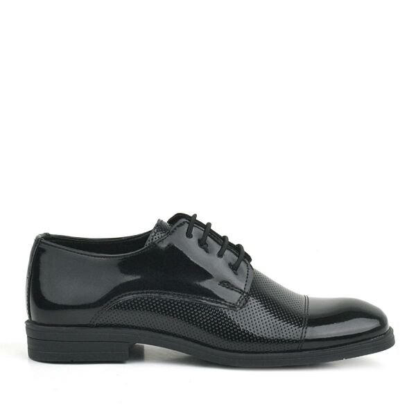 Rakerplus Black Patent Leather Laced Zarokan Oxford Classic Shoes