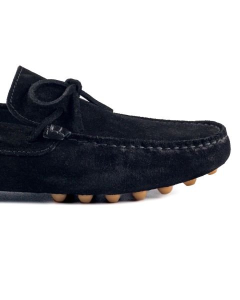 Pirene Siyah Hakiki Süet Deri Erkek Loafer Ayakkabı