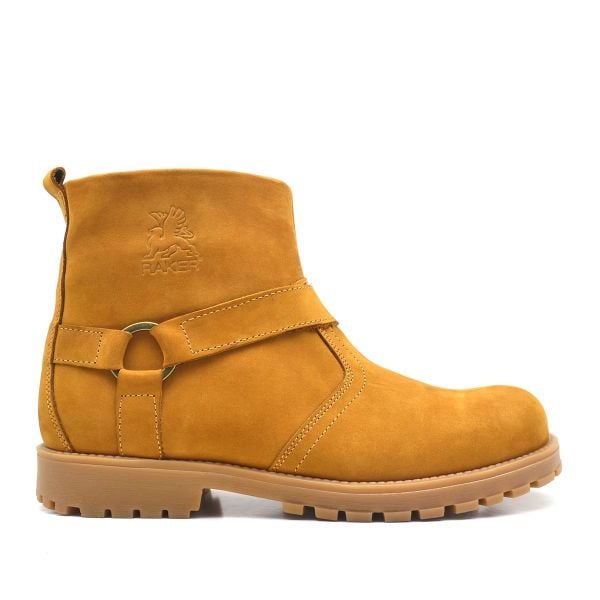 Rakerplus Chiron Genuine Leather Yellow Zippered Winter Boots