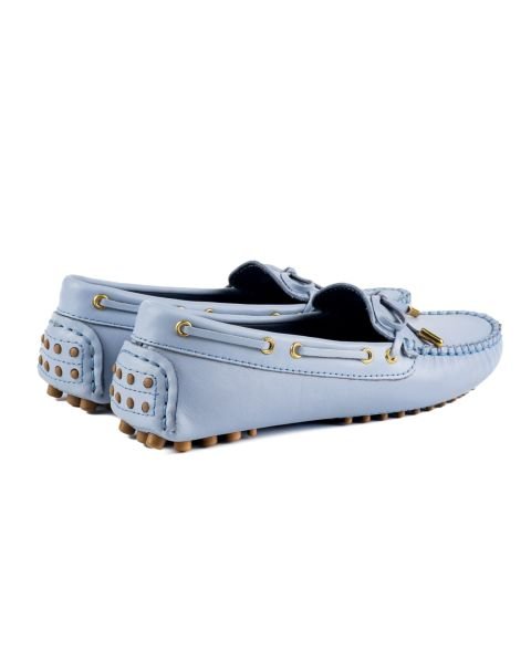 Patara Kadın Açık Mavi Hakiki Deri Loafer Ayakkabı