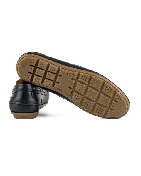 Alabanda Siyah Hakiki Deri Erkek Loafer Ayakkabı