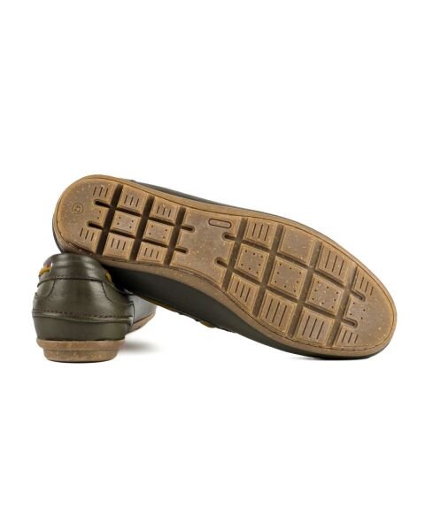 Alabanda Koyu Yeşil Hakiki Deri Erkek Loafer Ayakkabı