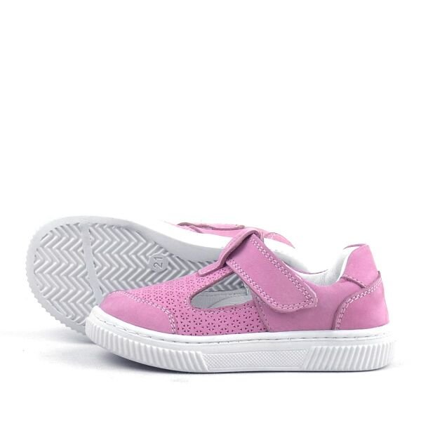 Rakerplus Bheem Hakiki Deri Pembe Cırtlı Bebek Sneaker Sandalet