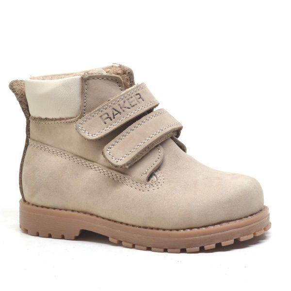 Rakerplus Neson Çermê Rastî Mink Velcro Unisex Baby Boots