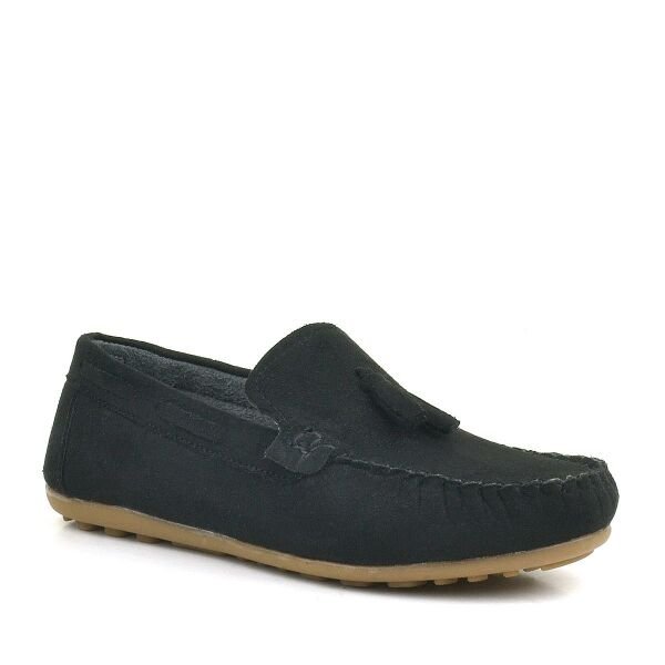 Rakerplus Black Suede Boy Loafer Shoes