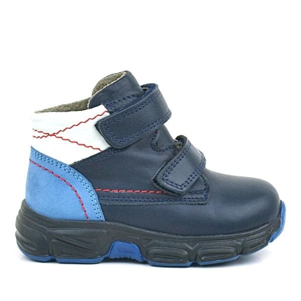 Rakerplus Детские спортивные ботинки из натуральной кожи темно-синего цвета из овчины