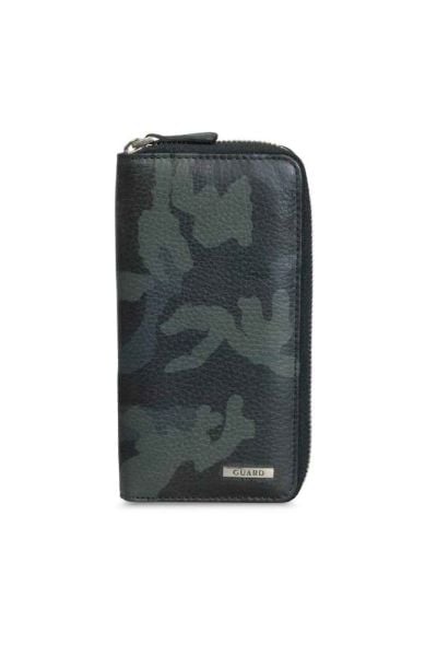 Guard Navy Blue Camouflage Çap Çermê Zipper Wallet
