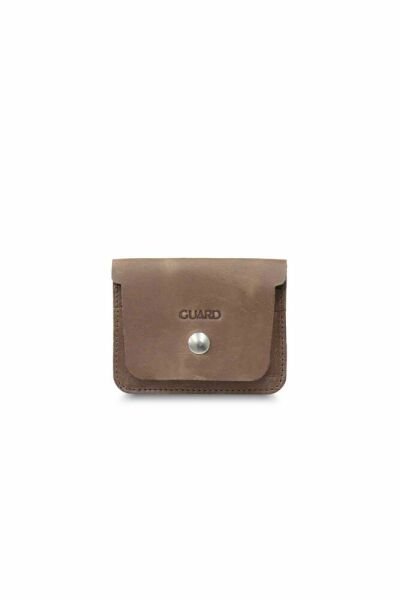 Guard Brown Crayz Mini Leather Card Holder with Paper Money Compartment