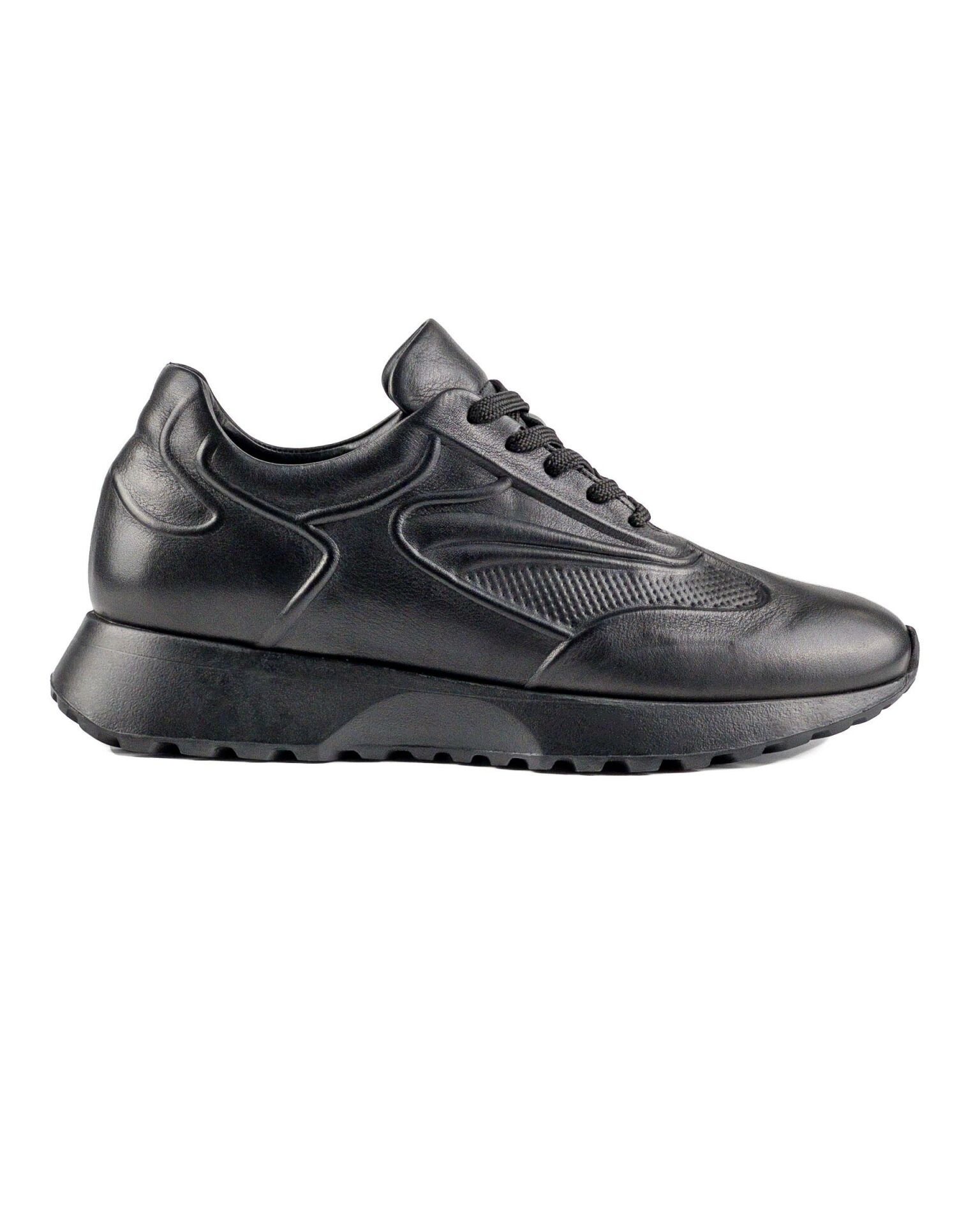 Diavel Black Genuine Leather Men's Sports (Sneaker) Shoes