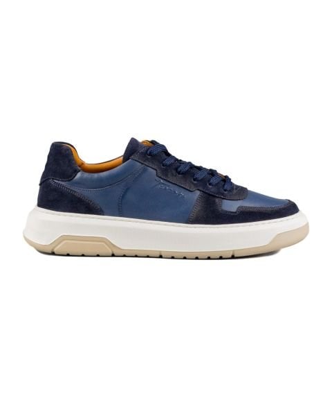 Hornet Navy Blue Suede and Navy Blue Genuine Leather Men's Sports (Sneaker) Shoes