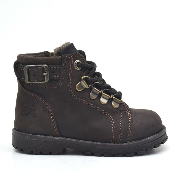 Rakerplus Griffon Genuine Leather Brown Shearling Baby Boots