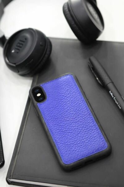 Темно-синий кожаный чехол Guard для iPhone X/XS