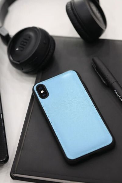 Nobedar Turquoise Saffiano Çermê iPhone X / XS Doza