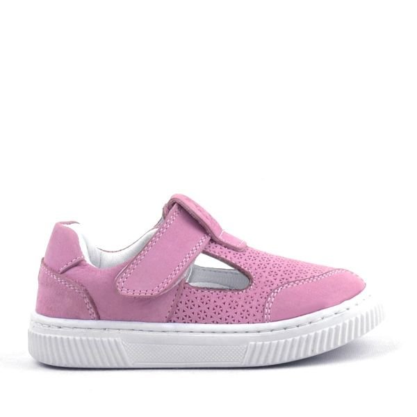 Rakerplus Bheem Hakiki Deri Pembe Cırtlı Bebek Sneaker Sandalet