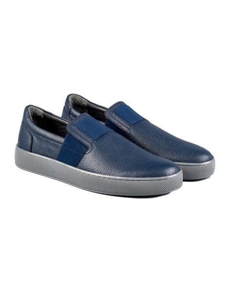 Norden Navy Blue Genuine Leather Men's Sports (Sneaker) Shoes
