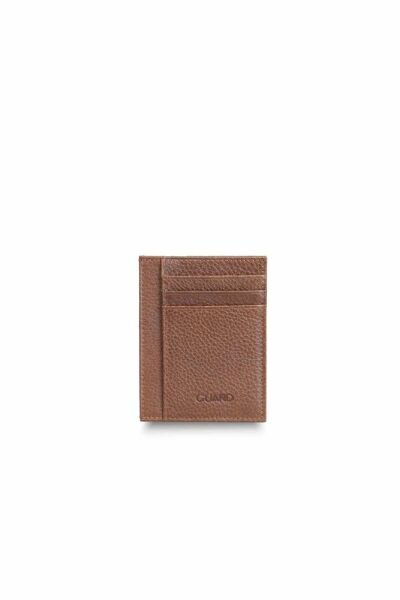 Guard Tan Leather Card Holder