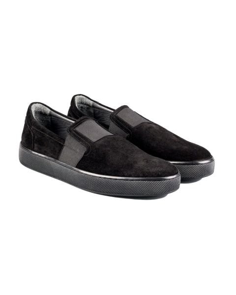 Norden Black Genuine Suede Leather Men's Sports (Sneaker) Shoes