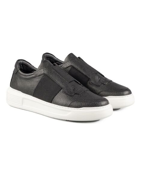 Versys Black Genuine Leather Men's Sports (Sneaker) Shoes