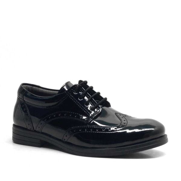 Rakerplus Titan Patent Leather Laced Classic Boys' School Shoes